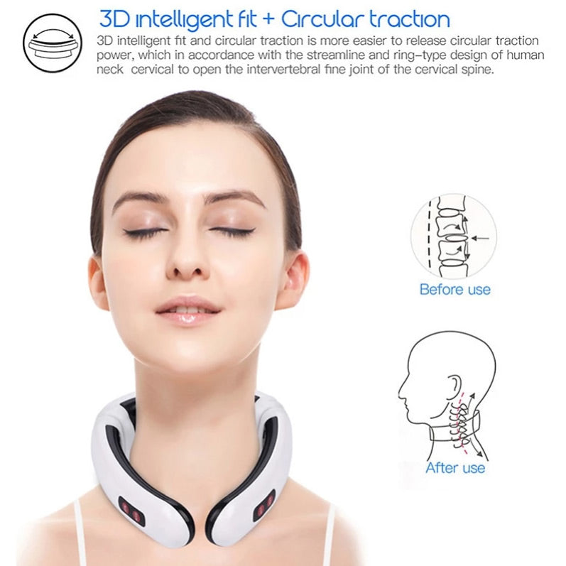 Smart Electric Neck and Shoulder Massager Low Frequency Magnetic Therapy  Pulse Pain Relief Relaxation Vertebra Physiotherapy - China Neck Massager,  Intelligent Neck Massager
