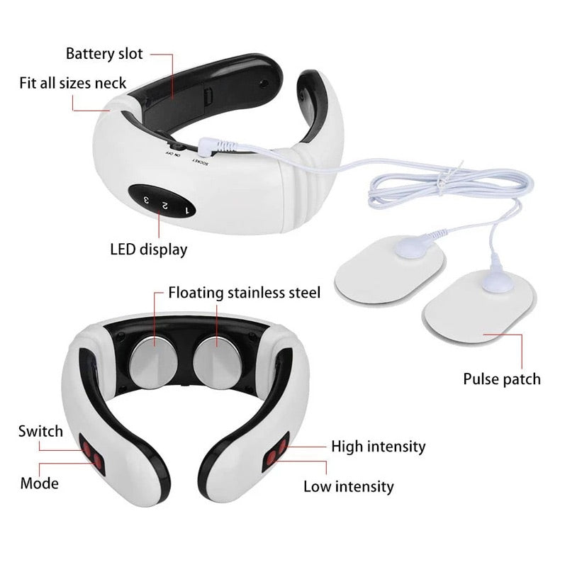 Electric Neck Massager & Pulse Back 6 Modes Power Control Far
