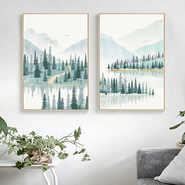 Forest & River on Canvas