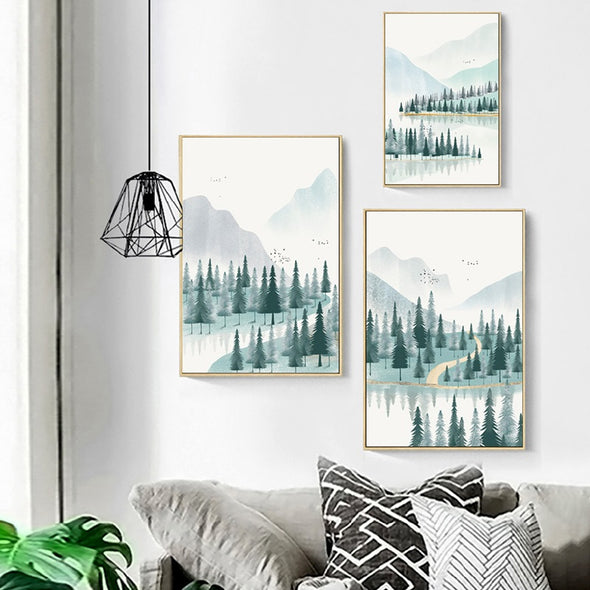 Forest & River on Canvas