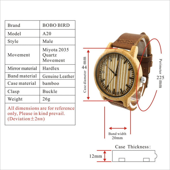 Bamboo Quartz Watch