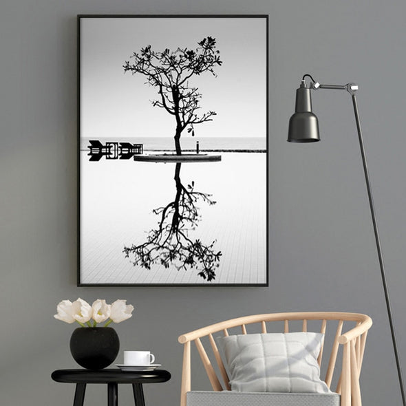 Tree & Pontoon on Canvas