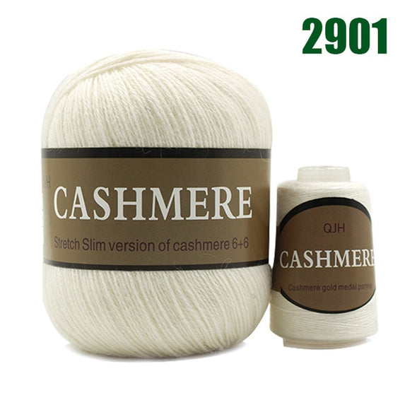 100% Cashmere Yarn, 100g Mongolian Pure Cashmere Hand Knitting Cone Yarn  Luxuriously Soft Yarn for Knitting Crocheting (Turquoise)