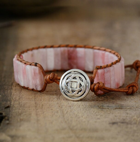 Natural Pink Opal Stone Bracelet