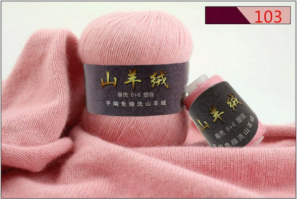  100% Cashmere Yarn, Mongolian Pure Cashmere Yarn 100 g -  Luxuriously Soft Cashmere Yarn for Knitting Crocheting Craft Projects  (Wormwood)
