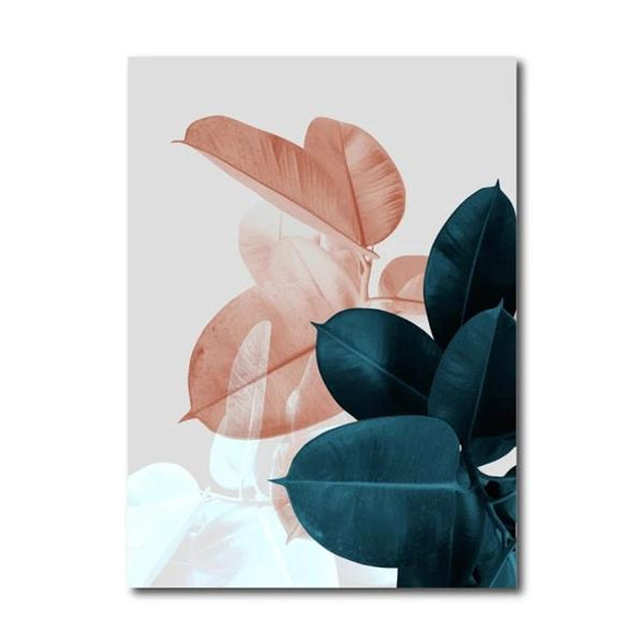 Flowers & Leafs on Canvas